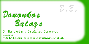 domonkos balazs business card